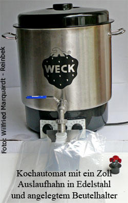 Kochautomat WeckWAT25, 29 Liter für Abfüllung in BA-in-Box